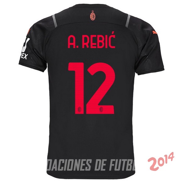 NO.12 A. Rebic De Camiseta Del AC Milan Tercera 2021/2022